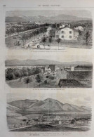 Les Mormons -  La Maison De Brigham Young à La Ville Du Grand Lac Salé - Page Original  1871 - Documents Historiques