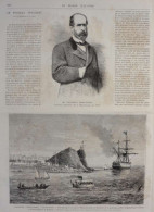 Frederico Errazuriz, Nouveau Président De La République Du Chili - Page Original  1871 - Historische Documenten