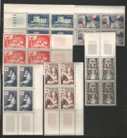 FRANCE ANNEE 1954 BLOCS DE 4 EX N°995 à 998,1006,1007 NEUFS** MNH TB COTE 182,00 € - Nuovi