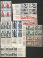 FRANCE ANNEE 1954 N°975,982 à 988 NEUFS** MNH BLOCS DE 4EX TB COTE 118,00 € - Nuovi