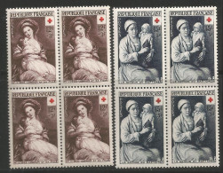 FRANCE ANNEE 1953 BLOCS DE 4 EX N°966,967 NEUFS** MNH TB COTE 96,00 €  - Nuovi