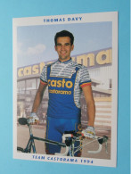 Thomas DAVY > Team CASTORAMA 1994 ( Zie / Voir SCANS ) Nieuw ! - Cycling