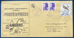 POSTEXPRESS ANGERS Lettre Liberté De Gandon N°2276 X2 + 2338 TTB - 1982-1990 Libertà Di Gandon