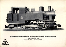 CPA Deutsche Eisenbahn, Lokomotive, D Nassdampf Tenderlokomotive, Arn. Jung, Jungenthal - Treinen