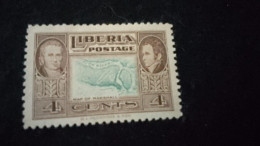 LİBERYA--1945-55   4C      DAMGAsız - Liberia