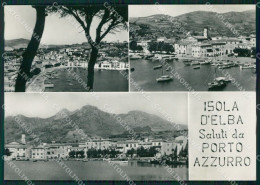 Livorno Isola D'Elba Porto Azzurro Saluti Da Foto FG Cartolina ZKM8305 - Livorno