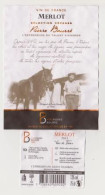 Étiquette Et Contre étiquette " MERLOT 2013 " Thème Cheval Vigne Viticulteur Vigneron (2737)_ev127 - Chevaux