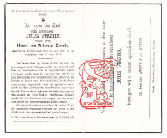 DP Jules Verzele / Ketels ° Kruishoutem 1887 † 1946 - Andachtsbilder
