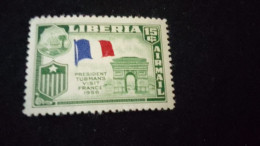 LİBERYA--1945-55   15C      DAMGAsız - Liberia