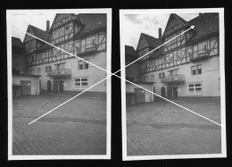 Delcampe - 2x Orig. Foto 1937 Blick Auf Das Haus Andreas Hotel Pension Gasthof ? In Eschwege Hessen - Eschwege