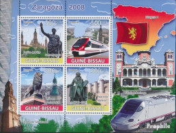 Guinea-Bissau 3914-3917 Kleinbogen (kompl. Ausgabe) Postfrisch 2008 EXPO 2008 In Saragossa - Guinea-Bissau