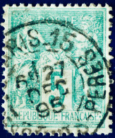 -Sage    Obl   :  BUREAUX De QUARTIER De PARIS. R DES SAINTS-PERES.1895. - 1876-1898 Sage (Type II)