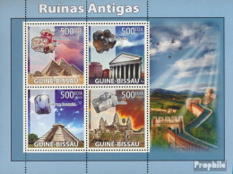 Guinea-Bissau 3869-3872 Kleinbogen (kompl. Ausgabe) Postfrisch 2008 Antike Ruinen, Mineralien - Guinea-Bissau