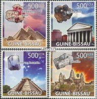 Guinea-Bissau 3869-3872 (kompl. Ausgabe) Postfrisch 2008 Antike Ruinen, Mineralien - Guinea-Bissau