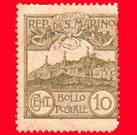 Nuovo - SAN MARINO - 1925 - Cifra O Veduta Di San Marino, Nuovi Colori - 10 - Used Stamps