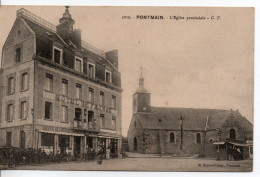 Carte Postale Ancienne Pontmain - L'Eglise Paroissiale - Hôtel De France - Pontmain