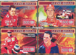 Guinea-Bissau 3520-3523 (kompl. Ausgabe) Postfrisch 2007 Michael Schumacher - Guinée-Bissau