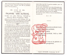 DP Palmyre Van Autrijve Autryve / Tack ° Kruishoutem 1917 † 1948 Claeys Van Der Beken - Images Religieuses