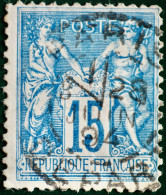 -Sage N°90 Type Ll Ob:  PARIS DEPART 1894.  (Section De Levée ) - 1876-1898 Sage (Type II)