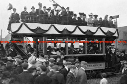 F015801 Double Decker Tram With People. Burton On Trent. Staffordshire. 1905 - REPRODUCTION - Other & Unclassified