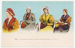 CPA  9 X 14 Costume Folklorique AUVERGNE (13) Les Quatre Principaux Costumes Des Dentellières Du Velay - Costumes