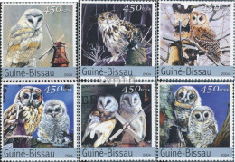 Guinea-Bissau 2755-2760 (kompl. Ausgabe) Postfrisch 2004 Eulen Und Windmühlen - Guinée-Bissau