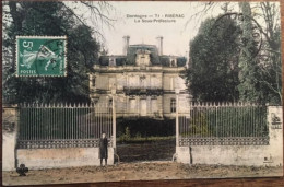 Cpa 24 Dordogne, Colorisée, RIBERAC LA SOUS PREFECTURE, Petite Animation, éd MTIL Trèfle, écrite En 1908 - Riberac