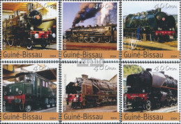 Guinea-Bissau 2741-2746 (kompl. Ausgabe) Postfrisch 2004 Lokomotiven Aus Aller Welt - Guinée-Bissau