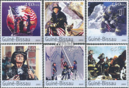 Guinea-Bissau 2387-2392 (kompl. Ausgabe) Postfrisch 2003 Feuerwehr Von New York - Guinée-Bissau