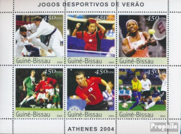 Guinea-Bissau 2381-2386 Kleinbogen (kompl. Ausgabe) Postfrisch 2003 Olympische Sommerspiele - Guinée-Bissau