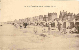 59 - Malo Les Bains - La Plage - Animée - Scènes De Plage - CPA - Oblitération Ronde De 1935 - Voir Scans Recto-Verso - Malo Les Bains