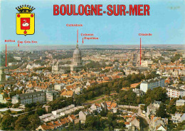 62 - Boulogne Sur Mer - Vue Générale Aérienne Sur La Ville Haute - Blasons - CPM - Voir Scans Recto-Verso - Boulogne Sur Mer