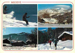 74 - Mégève - Multivues - Skieurs - Hiver - Neige - Chalets - Flamme Postale - CPM - Voir Scans Recto-Verso - Megève