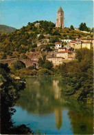 34 - Olargues - Le Village Au Pied De La Tour Clocher Et Le Pont Du Diable Sur Le Jaur - CPM - Voir Scans Recto-Verso - Autres & Non Classés