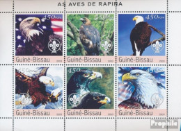 Guinea-Bissau 2345-2350 Kleinbogen (kompl. Ausgabe) Postfrisch 2003 Greifvögel - Guinée-Bissau