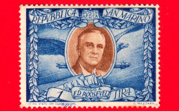 SAN MARINO - Nuovo - 1947 - Roosevelt - POSTA AEREA - Ritratto Di Roosevelt E Aquila - 1 L. - Airmail