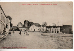 Carte Postale Ancienne Sainte Suzanne - Place Ambroise De Loré Et Tours - Sainte Suzanne