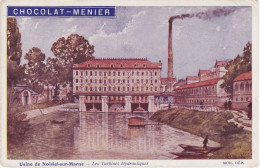 NOISIEL-sur-MARNE. L'Usine (les Turbines Hydrauliques). Publicité "Chocolat Menier" - Noisiel