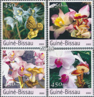 Guinea-Bissau 2091-2094 (kompl. Ausgabe) Postfrisch 2003 Orchideen, Pilze - Guinea-Bissau