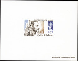 Wallis Et Futuna  épreuves De Luxe N°333 170f Mort De Ronsard - Imperforates, Proofs & Errors