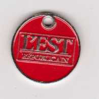 Jeton De Caddie " L'EST REPUBLICAIN " Journal  [C]_Je355 - Trolley Token/Shopping Trolley Chip