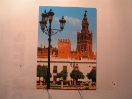 Sevilla - El Patio Banderas - Al Fondo, Torre De La Giralda - Sevilla