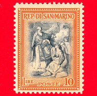 Nuovo - ML - SAN MARINO - 1947 - Ricostruzione Alberoniana - San Marino Rialza La Repubblica, Opera Di P.Batoni - 10 - Ongebruikt