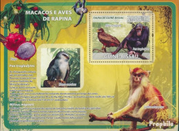 Guinea-Bissau Block 654 (kompl. Ausgabe) Postfrisch 2008 Makaken, Greifvögel, Früchte - Guinée-Bissau