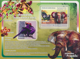 Guinea-Bissau Block 644 (kompl. Ausgabe) Postfrisch 2008 Afrikanische Elefanten, Vögel, Orch - Guinée-Bissau