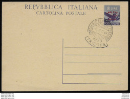 1948 Trieste A Lire 8 Cartolina Postale Filagrano N. C9 - Entero Postal