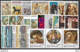 1975 San Marino Annata Completa 22v. MNH - Autres & Non Classés