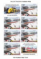 Lithauen Latvia  BEEPOST 2023 NEW VILNIUS–RIGA TRAIN MNH** - Trains