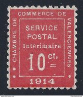 1914 FRANCIA - GUERRA N° 1 10 Cent. Vermiglio MNH/** Timbrino Hofinger LUSSO - Andere & Zonder Classificatie