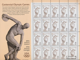 USA 2750Klb Schmuckbogen (kompl.Ausg.) Postfrisch 1996 Olympische Sommerspiele - Ongebruikt